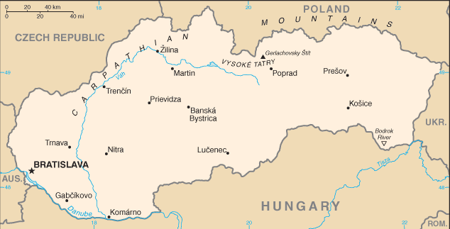slovakya siyasi haritasi